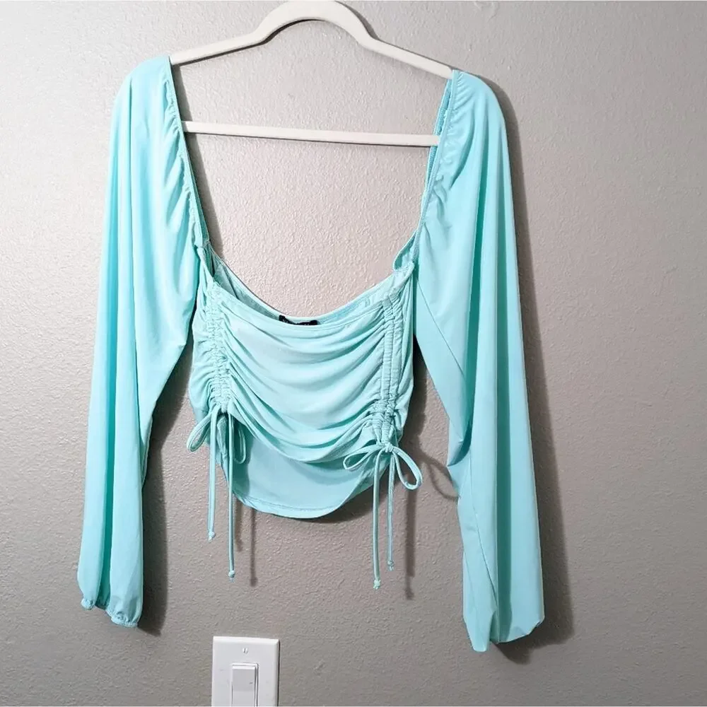 Nasty gal Balloon Sleeve Croptop